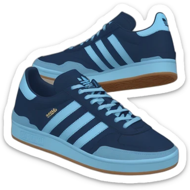 Adidas spezial navy blue and light blue on the logo  brown transparent rubber sole sticker