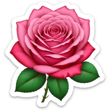 One pink🌹 and one red flower 🌹 on with red band  sticker