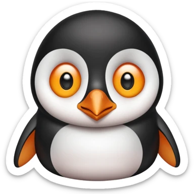 Sad emoji penguin begging giant lovely eyes cute sticker