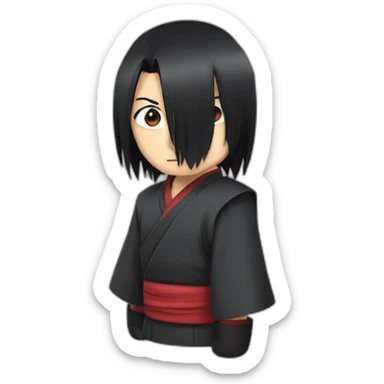 portait of itachi uchiha sticker