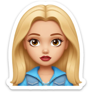 pretty bratz baddie, looking like georgia miller from ginny and georgia sticker