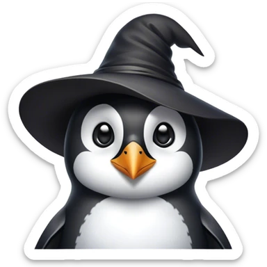 Pinguin zauberer sticker