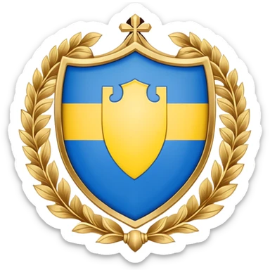 Ukrainian refugee protection symbol with German flag and shield sticker