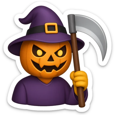Halloween slay emoji, remove background sticker