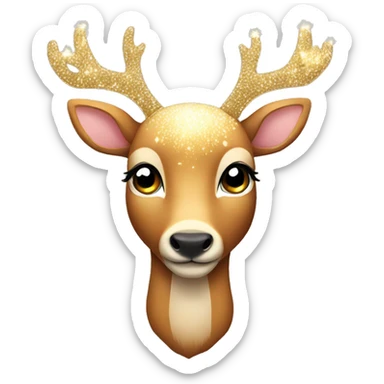 deer with sparkles  sticker