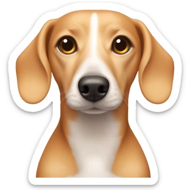 Light orange only around eyes and ears and white dachshund sticker