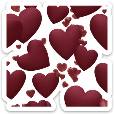 Heart - “Luxury burgundy heart with a subtle shimmer. sticker
