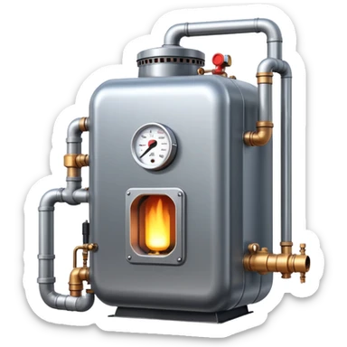 Gas heating boiler sticker