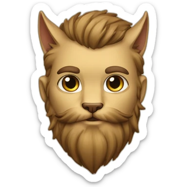 Beard catman with boots  sticker