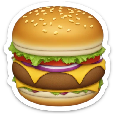 crismass burger sticker