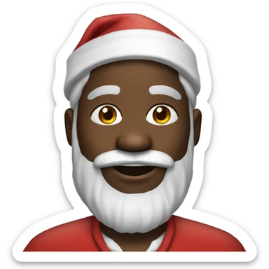 Black Santa clause sticker