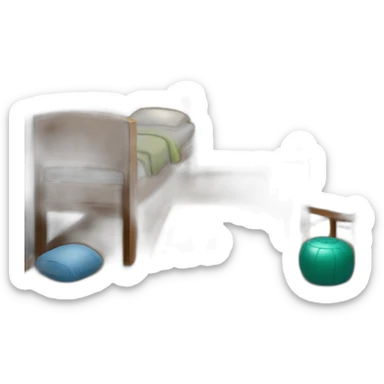 hostel dorm room sticker