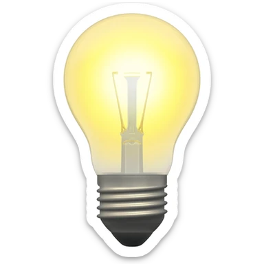 light bulb sticker