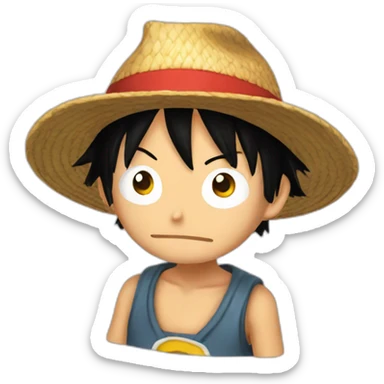 Luffy hat sticker