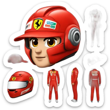 charles-leclerc-scuderia-ferrari-f1-pilot-red-suit sticker