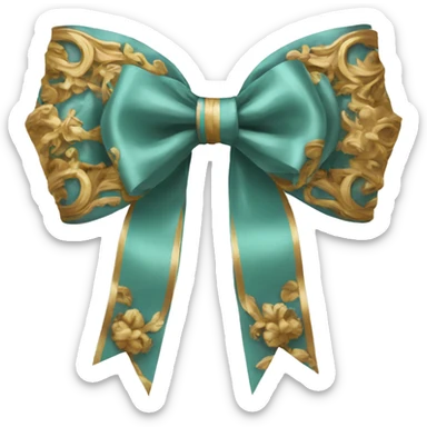 vintage rococo bow  sticker