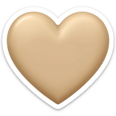 Beige heart sticker