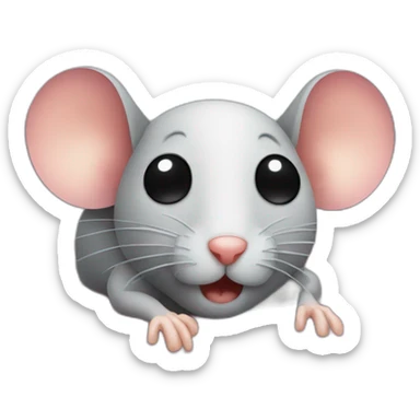 sick mouse sticker
