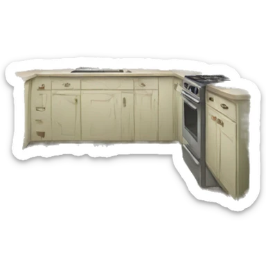 Kitchen in Granny’s house sticker