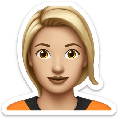 A beautiful woman wearing a Dundee United football shirt sticker