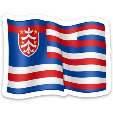 FR yugoslavia flag blue white red without star, only three stripes sticker