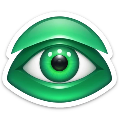 emerald with eyes  sticker