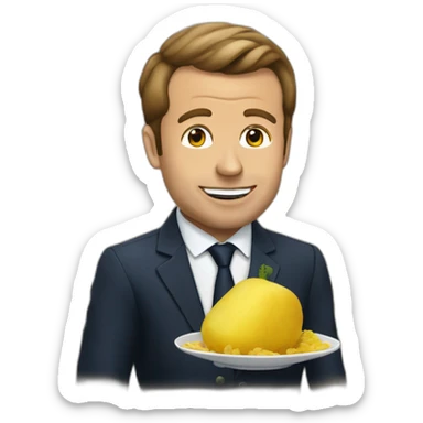 Macron tiens une patate sticker