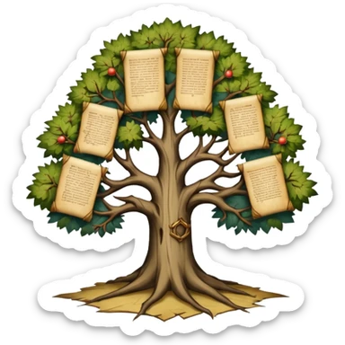 RPG skill tree medieval sticker