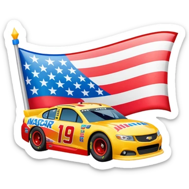 NASCAR BEING ON PRIME VIDEO EMOJI FOR FANS sticker