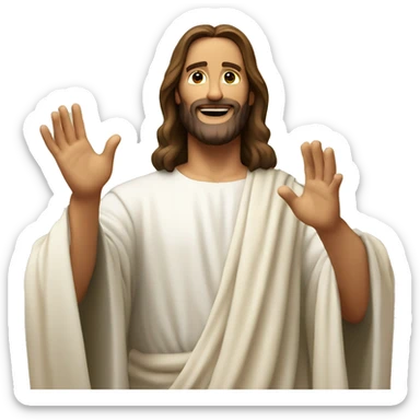 Jesus Christ saying hi  sticker