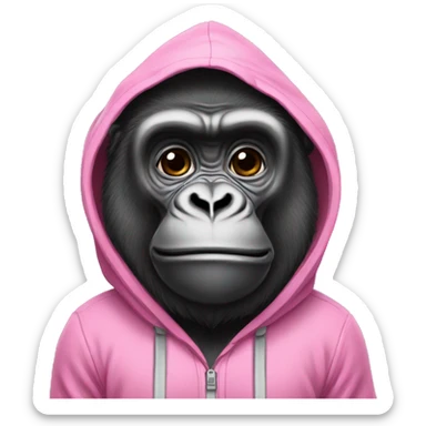 Gorilla Wearing A Pink Onesie sticker