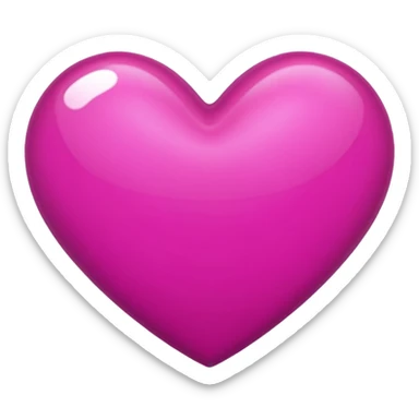 Magenta heart sticker