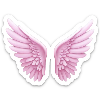 pink angel wing  sticker