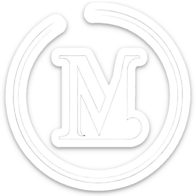 Black circle with “MB” written on in the middle of it. Nothing else sticker