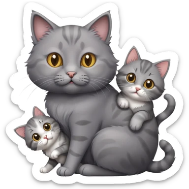 Gato con gatas sticker