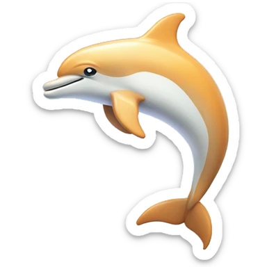 Dolphin with a confetti popper celebrating  sticker