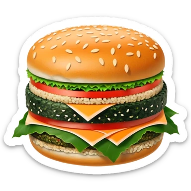Burger sushi sticker