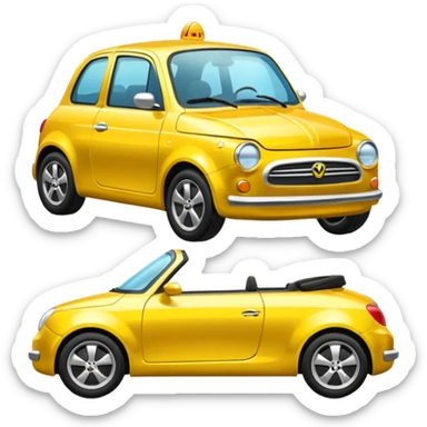 yellow car emoji sticker