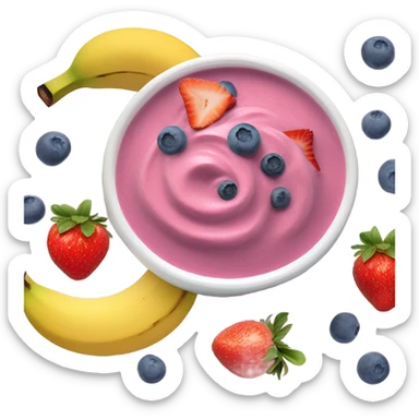 Fruit smoothie bowl sticker