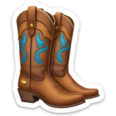Cowboy boots sticker