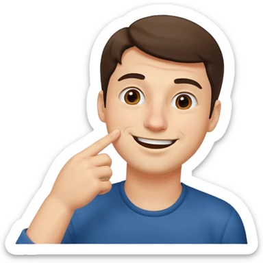 A handsome man picking his nose sticker