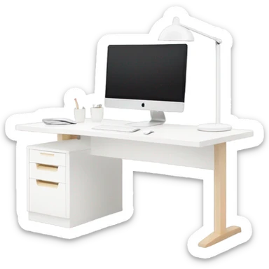 minimalist-clean-work-desk-with-white-wood-colorway-front-view sticker