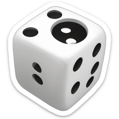Novus dice in a hole sticker