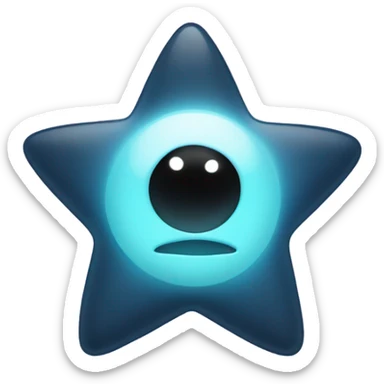 Soot sprite holding pastel blue star  sticker