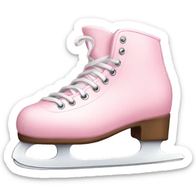pastel pink ice skates sticker