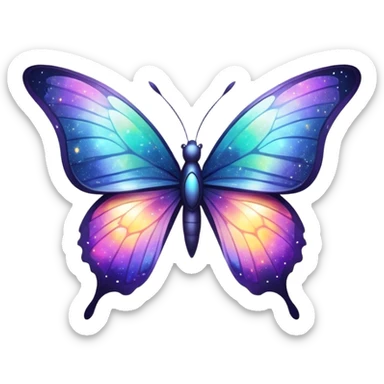 Galaxy Vortex Butterfly sticker