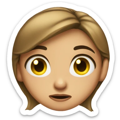 a girl rolling her eyes with disapproval sticker