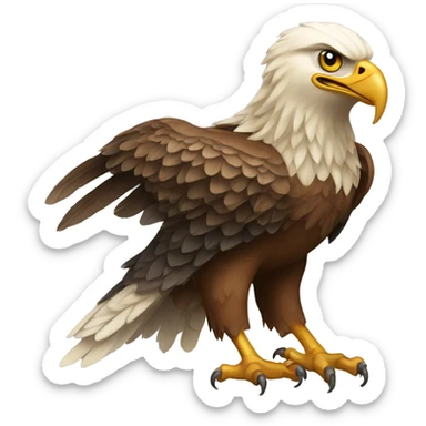 Eagle with a Hindu swastika sticker