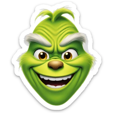 The grinch smiling music sticker