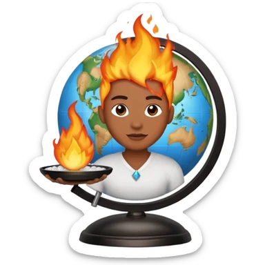 Combine these to make 1. 📓🌎💎🫥🔥⚖️ sticker